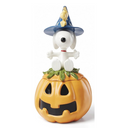 Pote de doces coberto com tema de Halloween assombrado