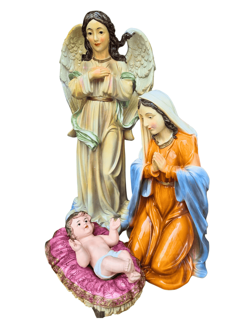 Presépio Tradicional 11 peças em Borracha 25.5 cm