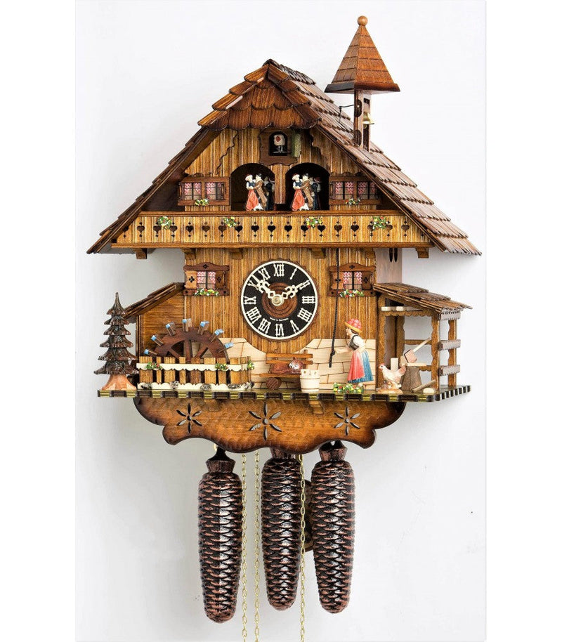Relógio Cuco Chalé com a Dama do Sino Model: 8677 T (42cm)