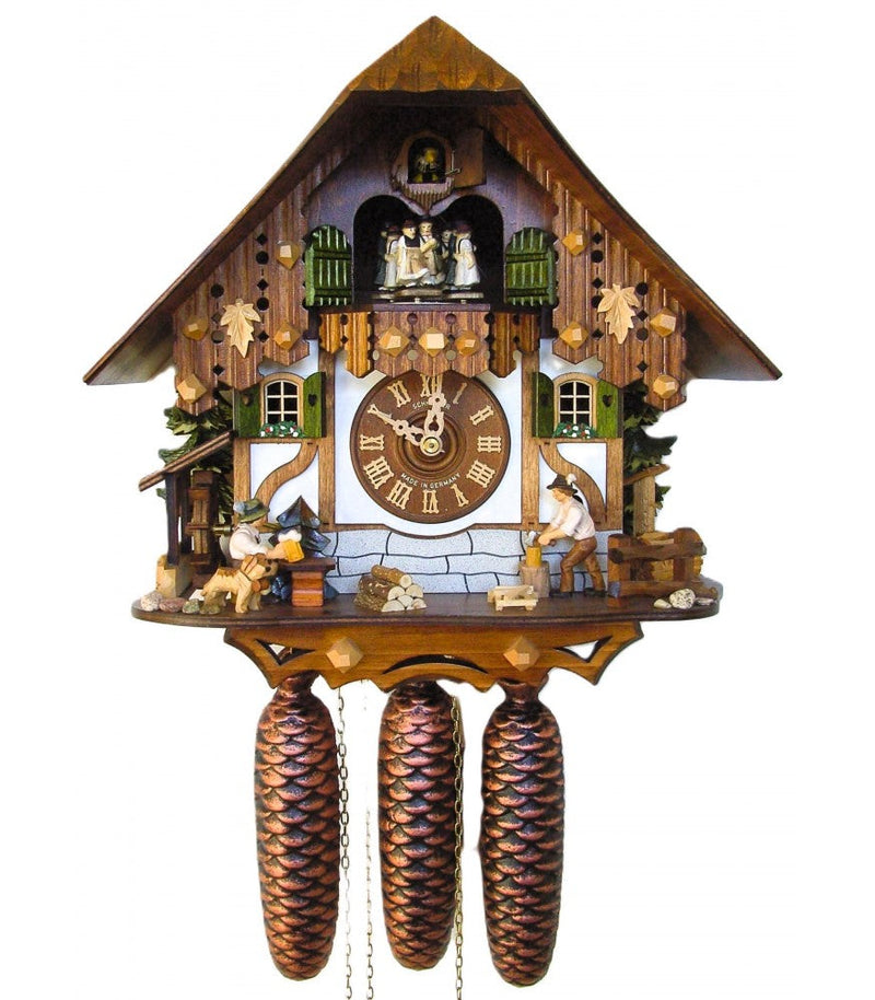 Relógio cuco Chalé Tradicional da Floresta Negra Model: 8TMT 6407-10 (32cm)