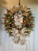 Guirlanda De Natal Sagrada Família C/ Led 50cm