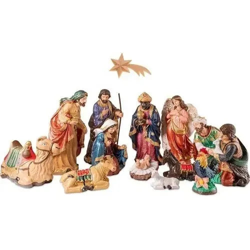 Presépio Colorido 14 Peças 30cm Inquebrável