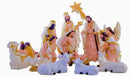 Presepio Natalino Em Borracha 14 peças 30 Cm Inquebrável
