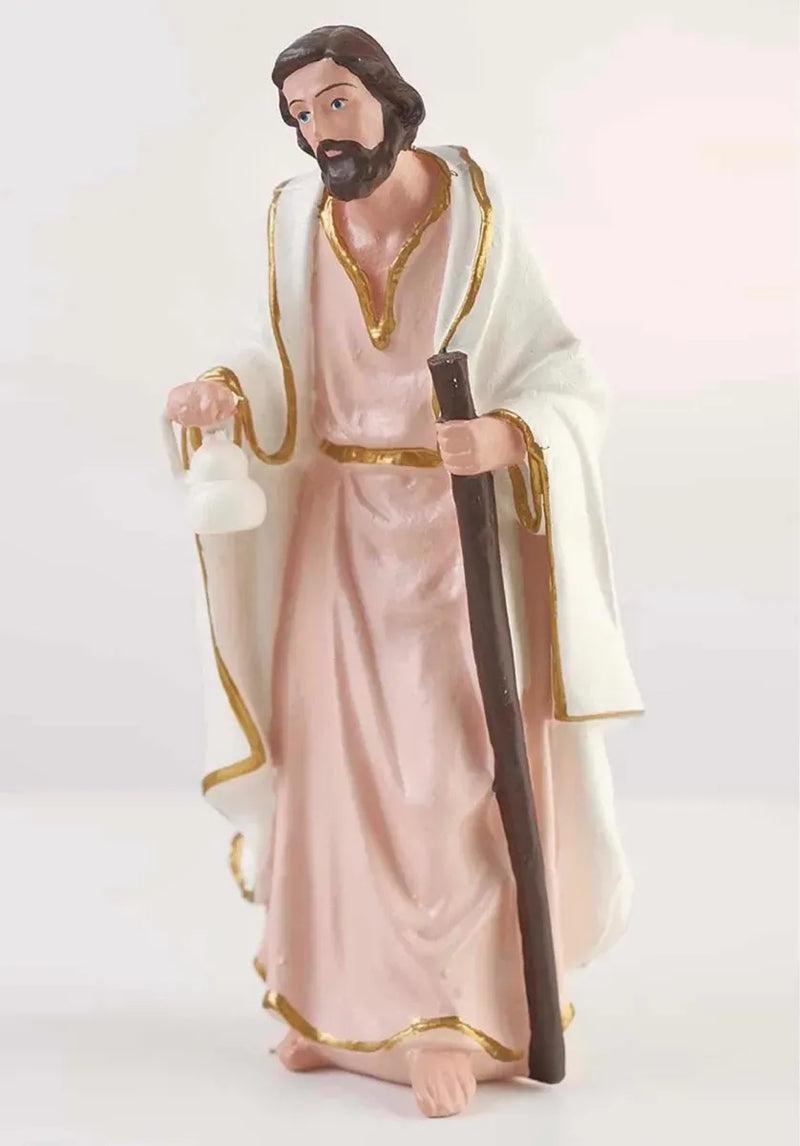 Presepio Natalino Em Borracha 14 peças 30 Cm Inquebrável