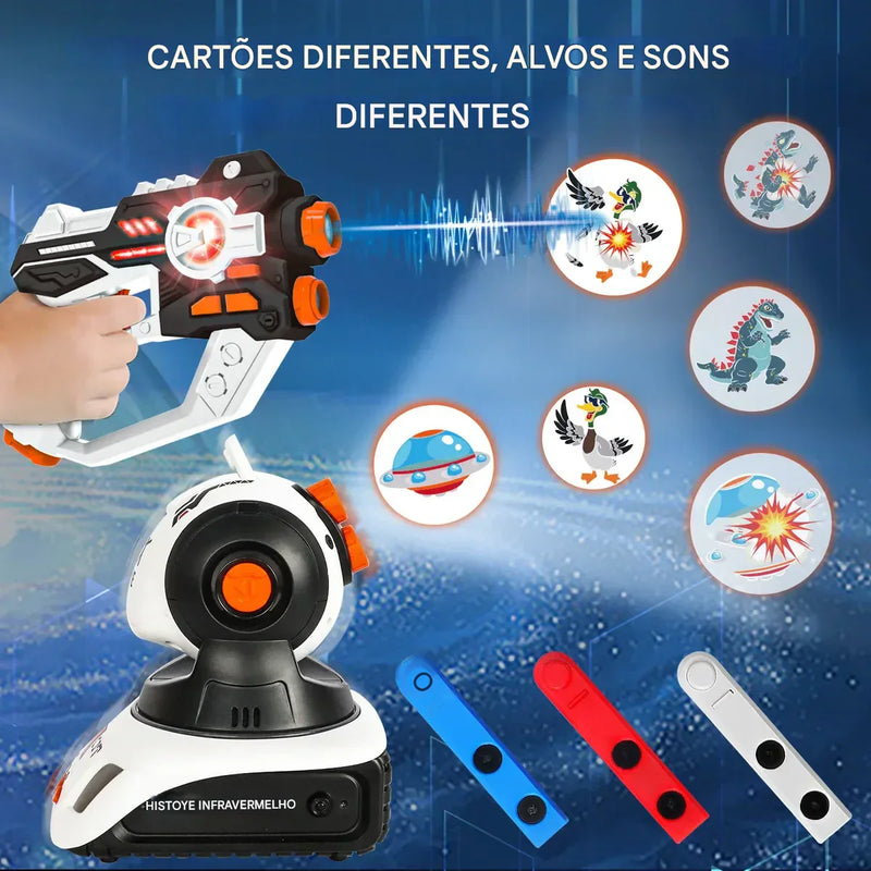 Game Laser Tag com Projetor + 2 pistolas