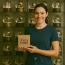 Globo de neve de Papai Noel e animais da floresta